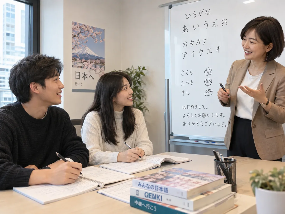 일본어 선생님과 학생이 일본어회화를 연습하는 맞춤 수업 장면